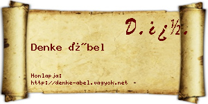 Denke Ábel névjegykártya