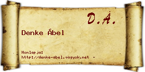 Denke Ábel névjegykártya